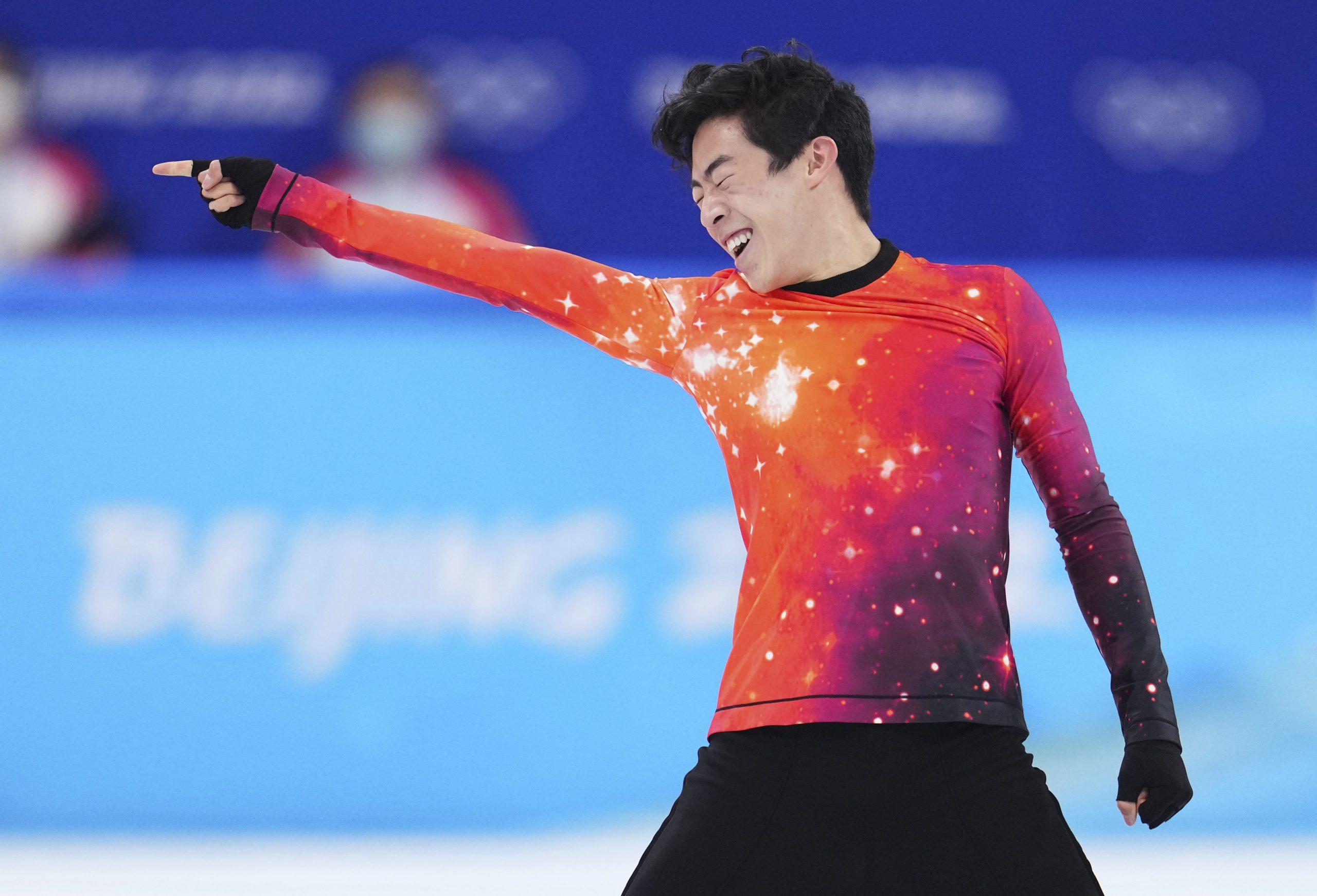 Nathan Chen of United States performs during the Men Single Skating Free Skating at Capital Indoor Stadium in Beijing, China on February 10, 2022. Nathan Chen won the event to claim gold medal.