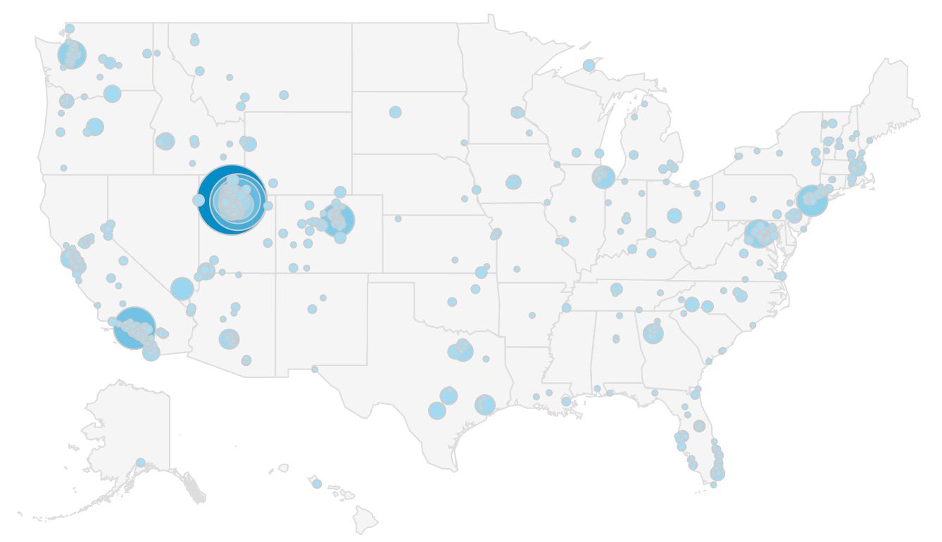 TownLift Readership Map January 2022