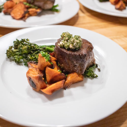 The Savoury Kitchen family uses as-local-as-possible ingredients for its craft like in this bison tenderloin entree..