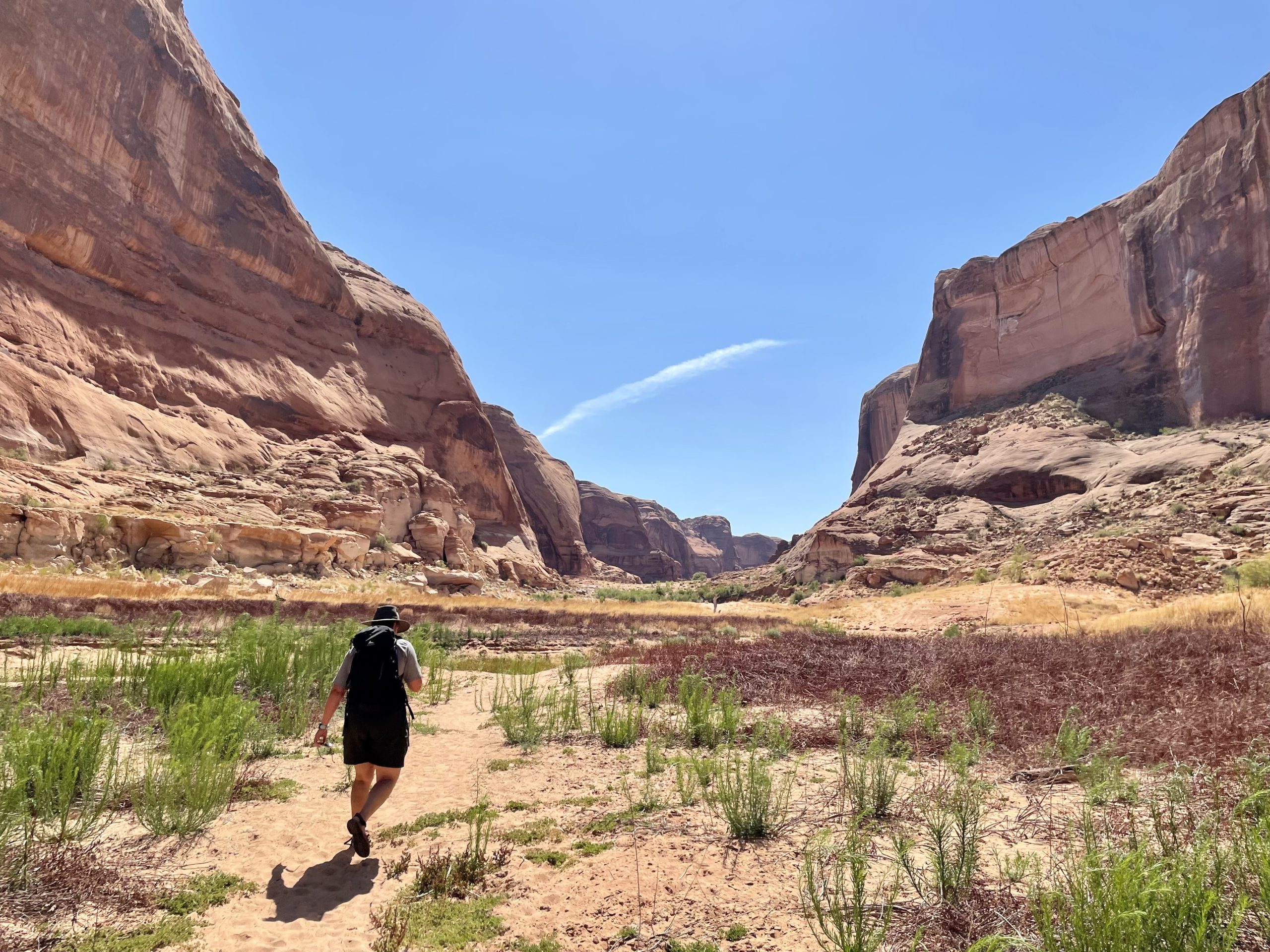 Hiking in Glen Canyon National Recreation Area.