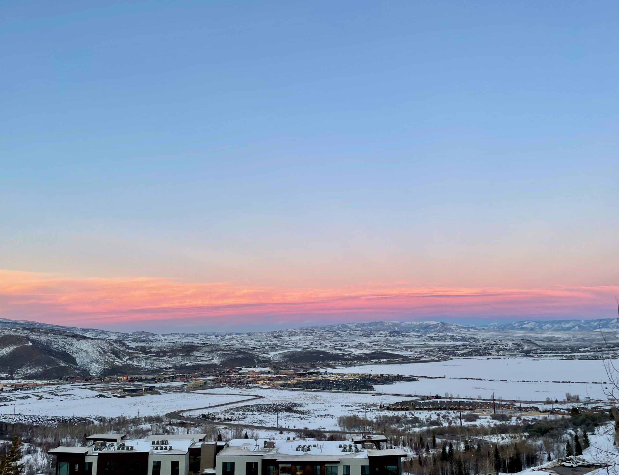 Sunset views thanks to Utah Olympic Park.