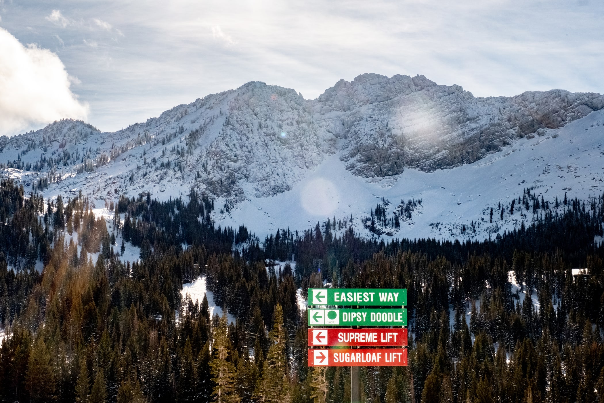 Uphill travel is now permitted on Collins Gulch and Grizzly Gulch for free skiing.