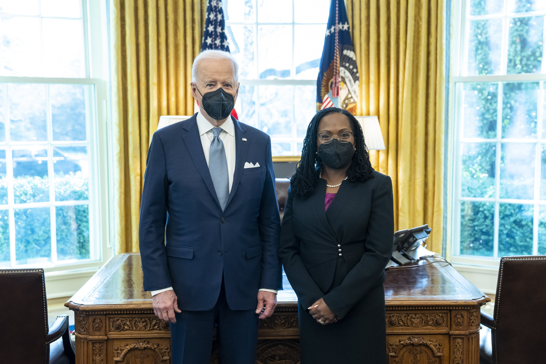 President Joe Biden and Supreme Court nominee Judge Ketanji Brown Jackson on Friday.