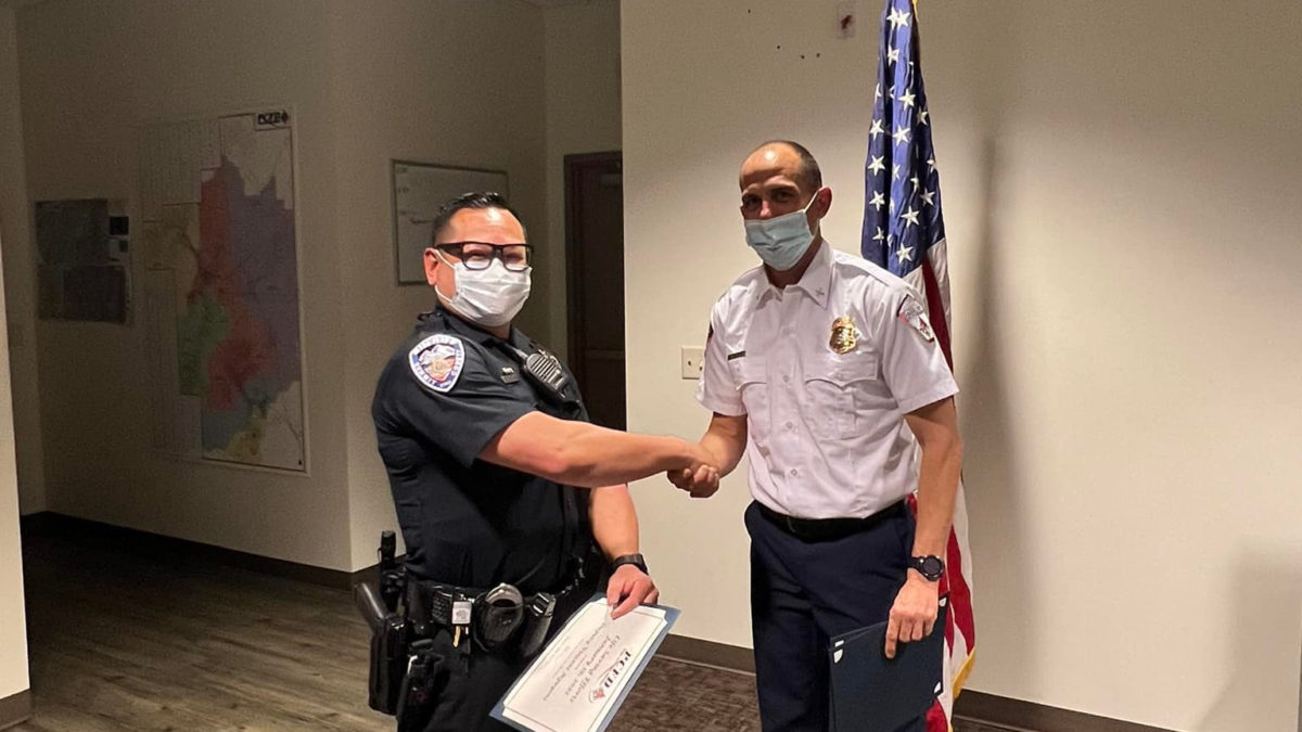 Summit County Sheriff's Deputy Vincent Nguyen was recognized for his efforts during a cardiac arrest incident in January.