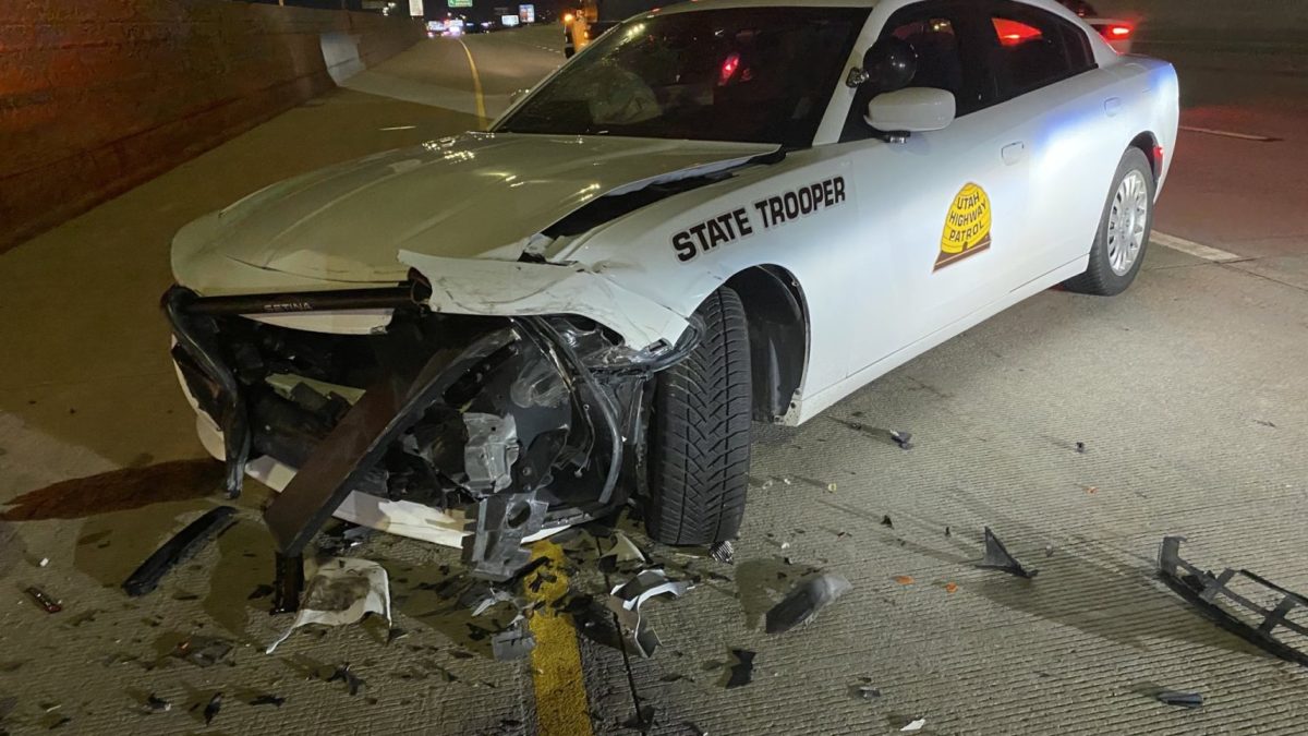 The trooper sustained minor injuries and was later released from the hospital.
