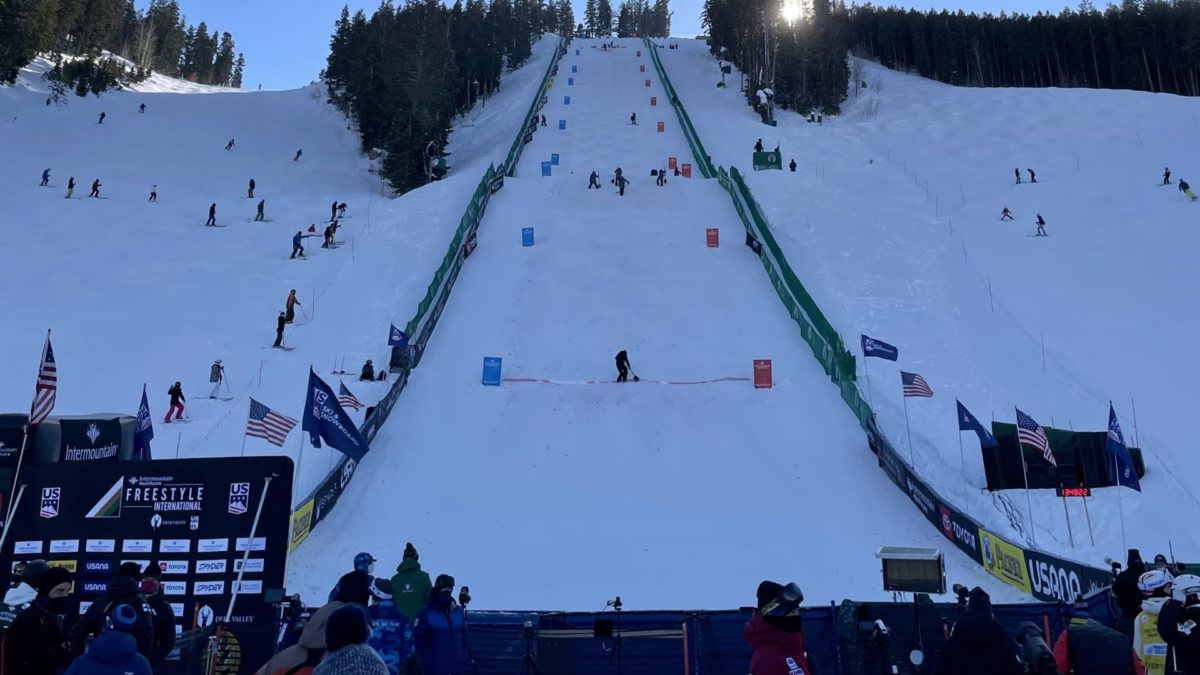The moguls setup at Deer Valley Resort during the FIS World Cup event in January.