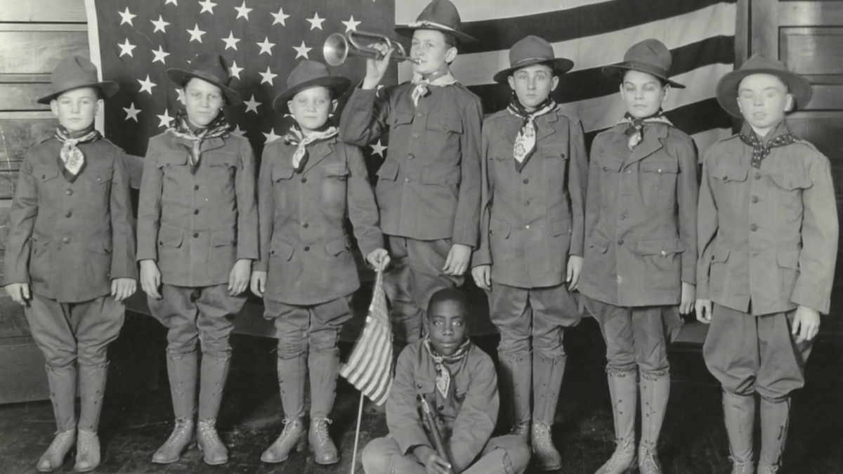 Charles Kenworthy (second from the right) and Father Flanagan's original boys troupe traveled around the country to promote and raise funds for the Boys Town orphanage.