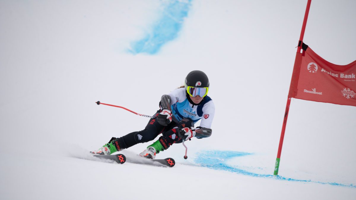 Kaja Norbye in giant slalom at the RMISA Championships.