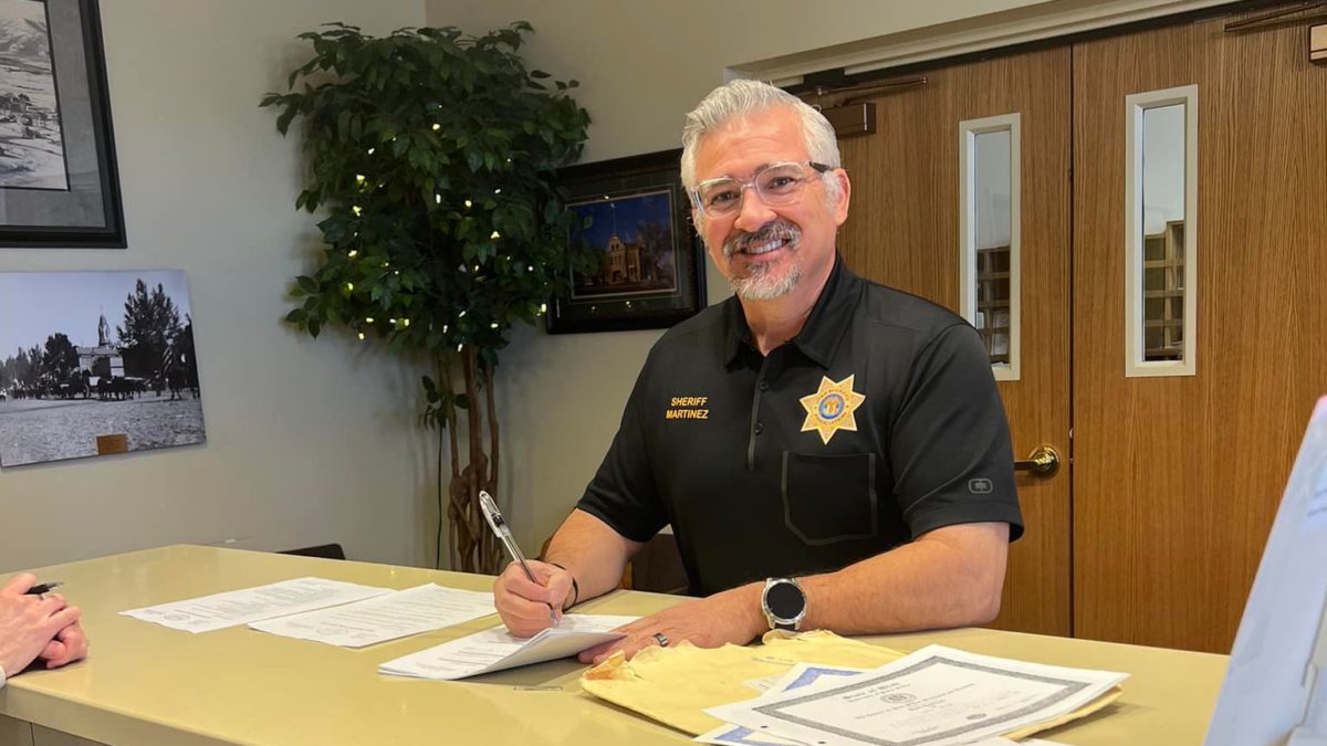 Summit County Sheriff Justin Martinez filing to run for office on Monday, Feb. 28.
