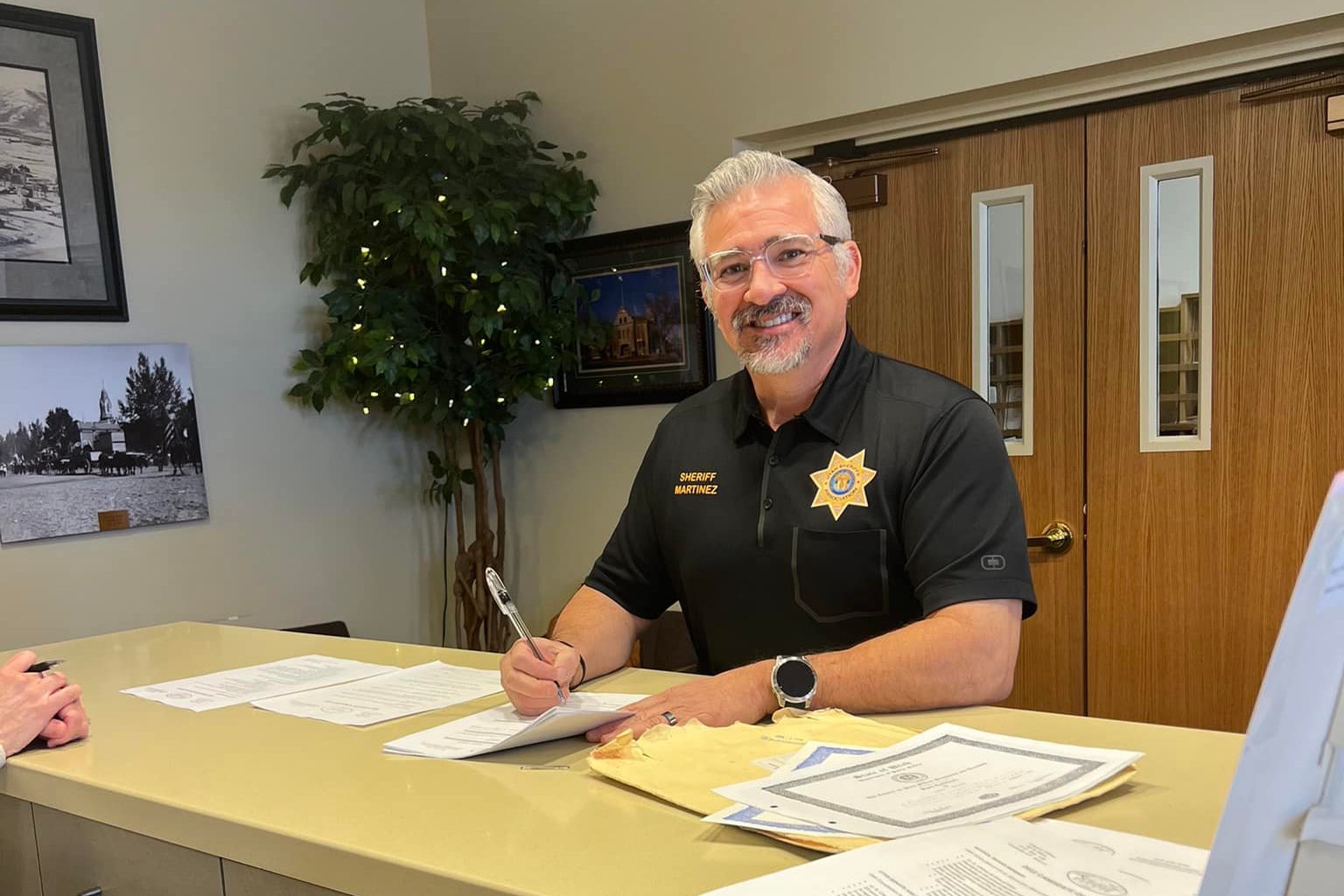 Summit County Sheriff Justin Martinez filing to run for office on Monday, Feb. 28.