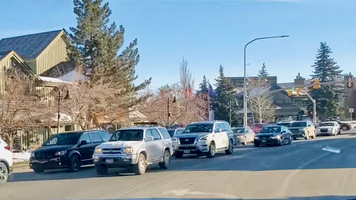 Park City Mountain traffic on Empire Ave. in late February.