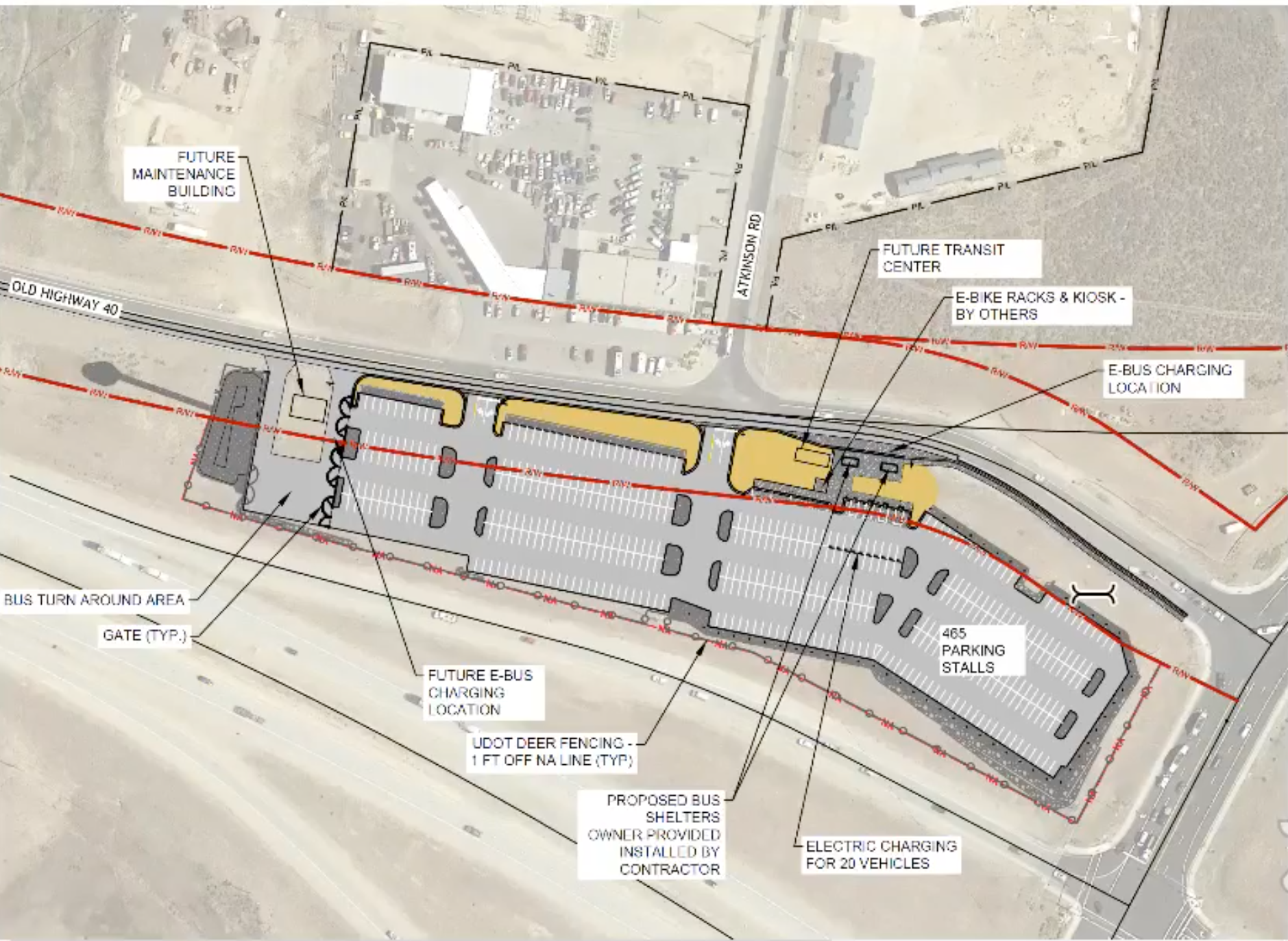 The design for the Quinn's Junction Park and Ride lot