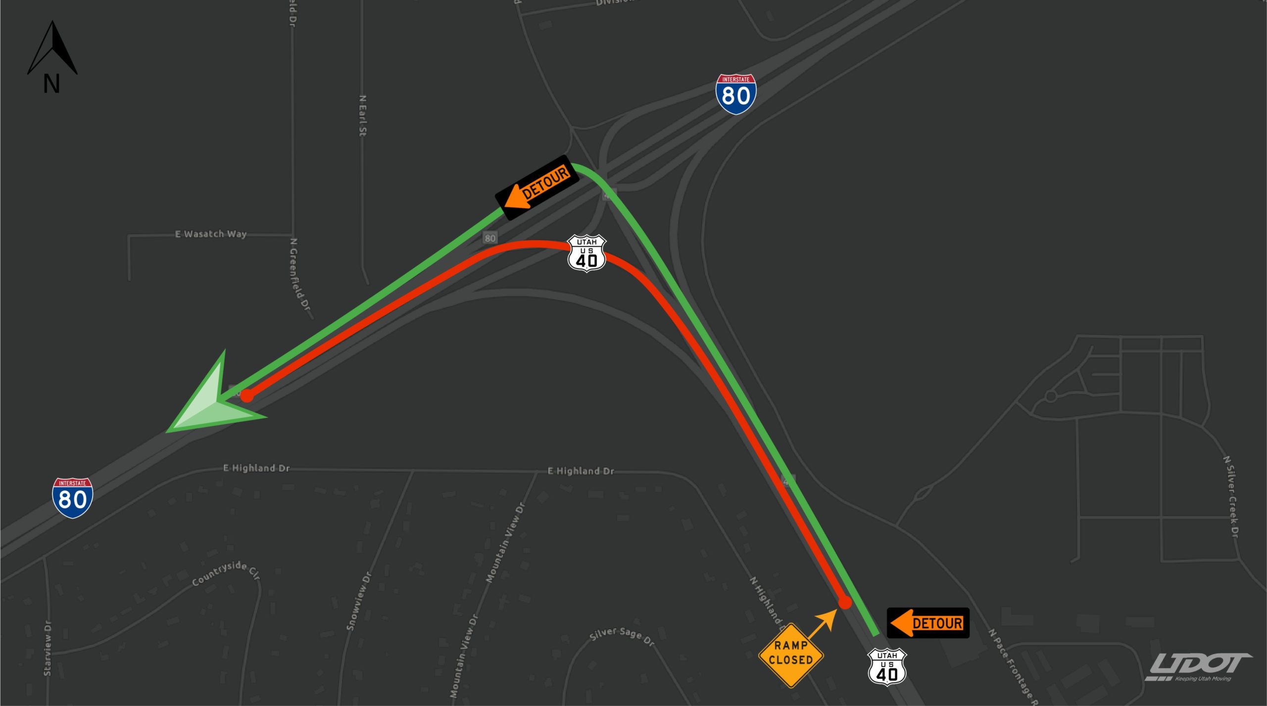 The flyover ramp will be closed for several hours on Wednesday afternoon.