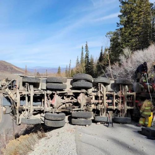 A dump truck rollover in November 2021 in the Empire Pass area left no one injured.