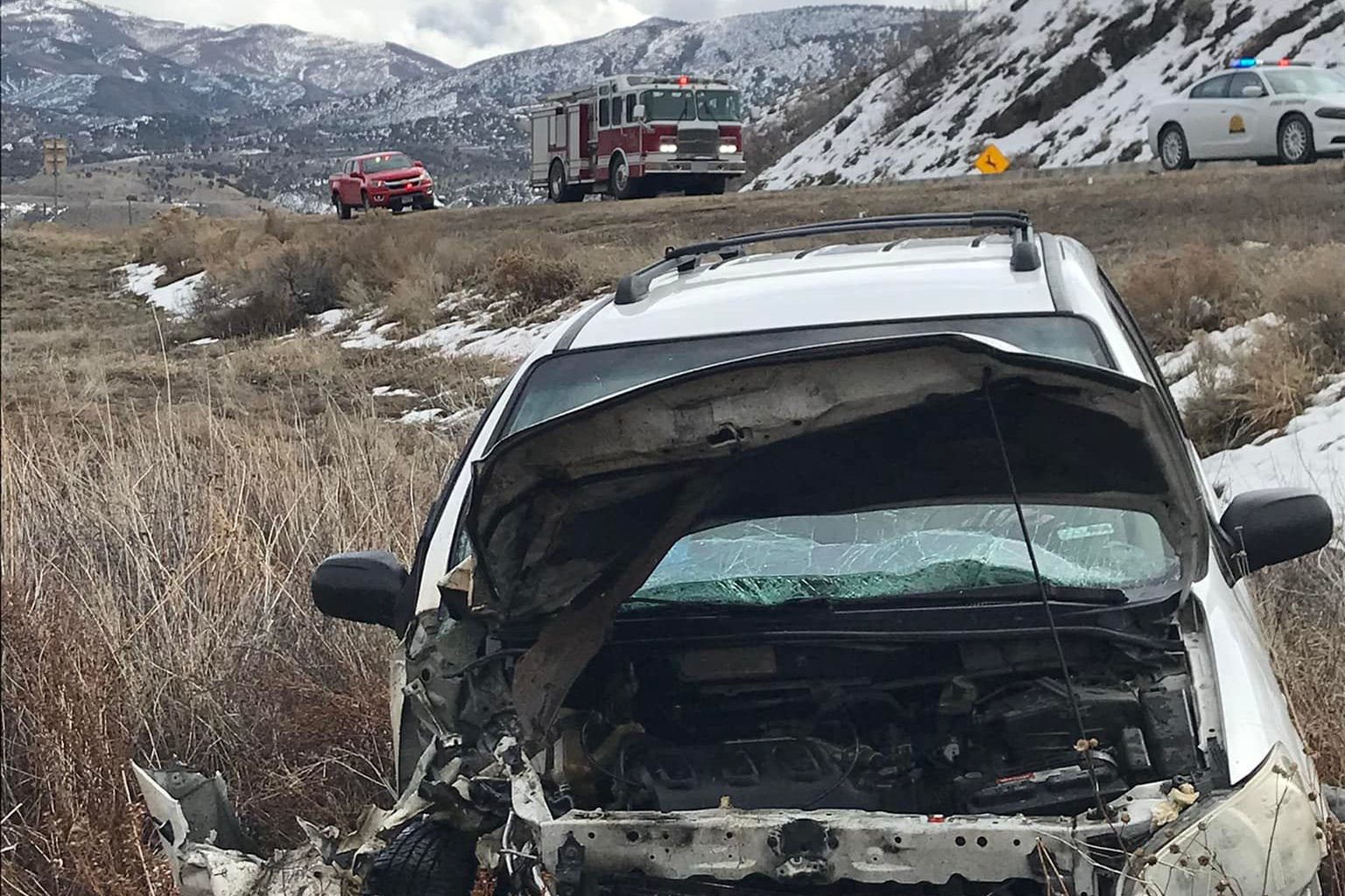 The accident occurred on I-80 near Echo.