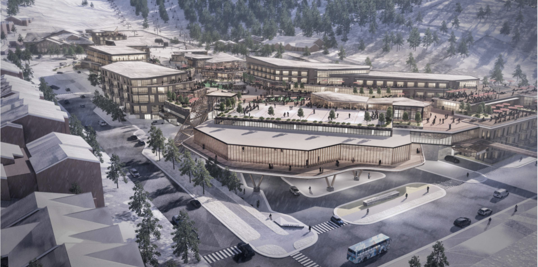 A concept design for the proposed Snow Park Village development at Deer Valley Resort.