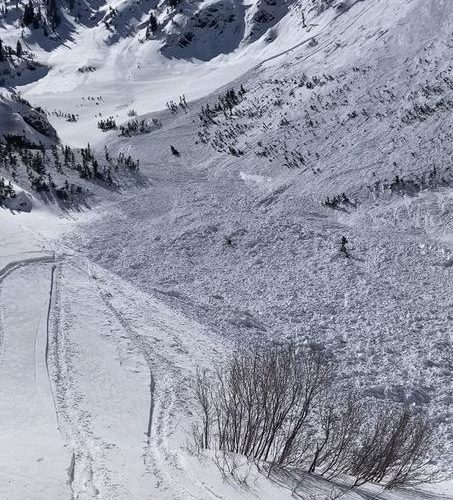 No one was caught by the avalanche on Monday in Big Cottonwood Canyon.