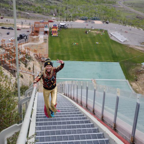 Running With Ed. racers, in costume, will once again get to run up the iconic Utah Olympic Park ski jump stairs on May 21.