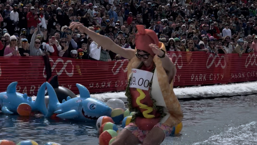 Epic wiener at Park City pond skim goes viral TownLift, Park City News