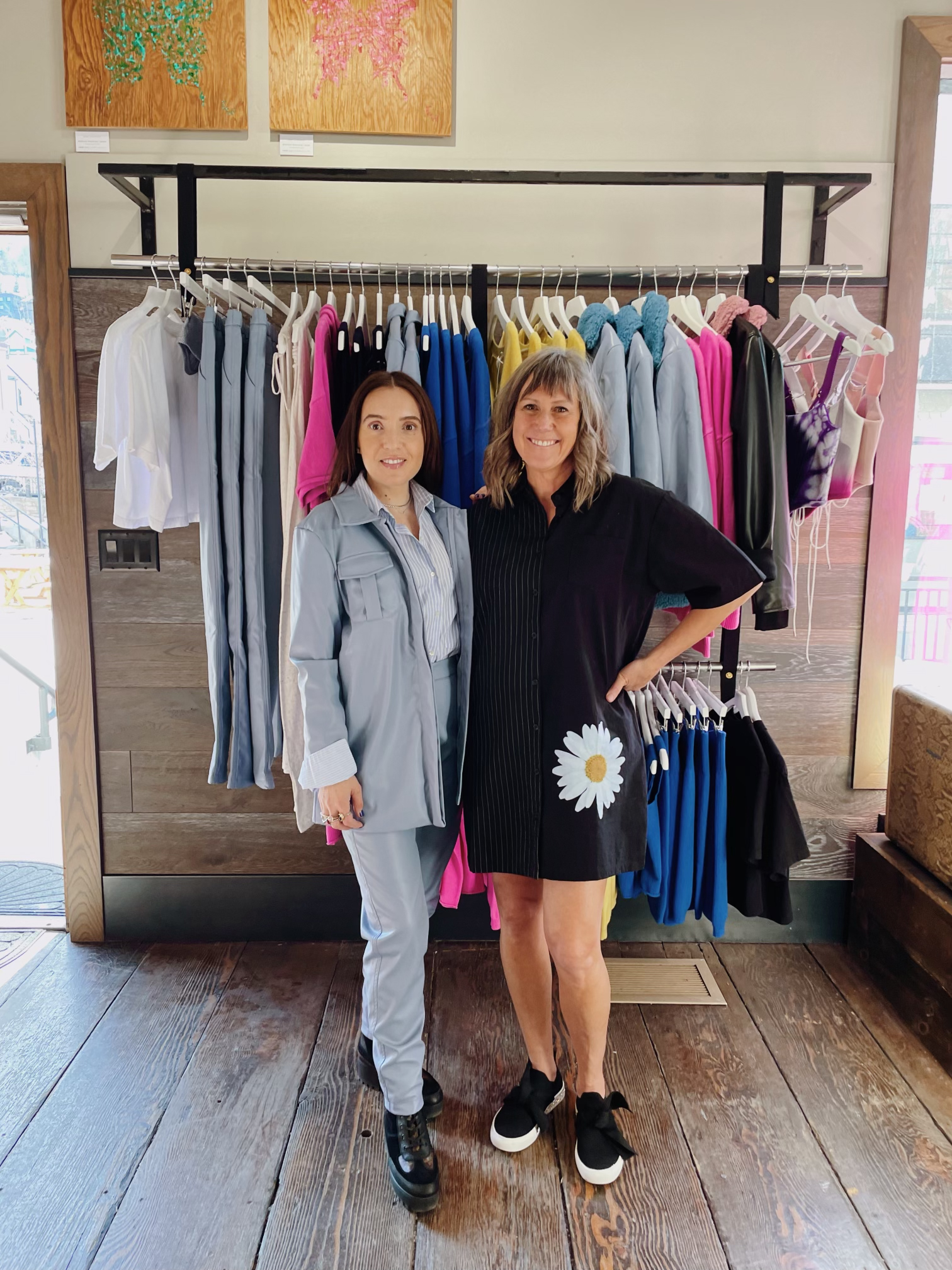 Vanessa Di Palma Wright (left) and Sharon Backurz (right) at The STATION PopUp.