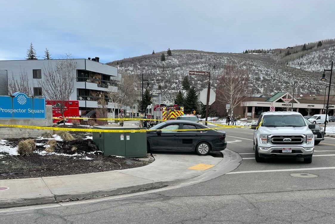 The scene of the crash on Thursday afternoon.