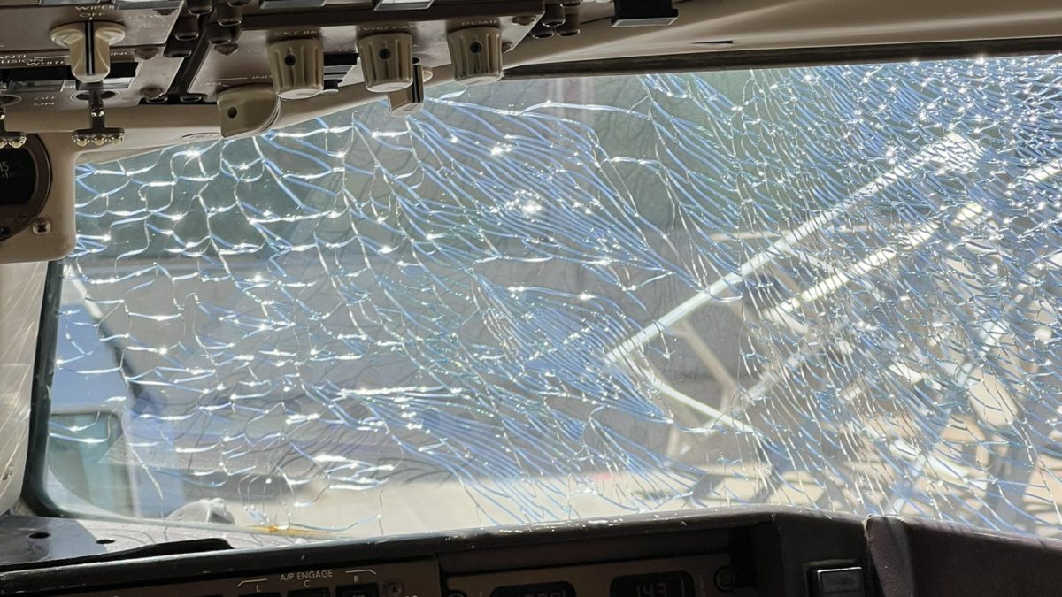 A Delta flight from SLC had to divert to Denver after the plane's windshield broke.