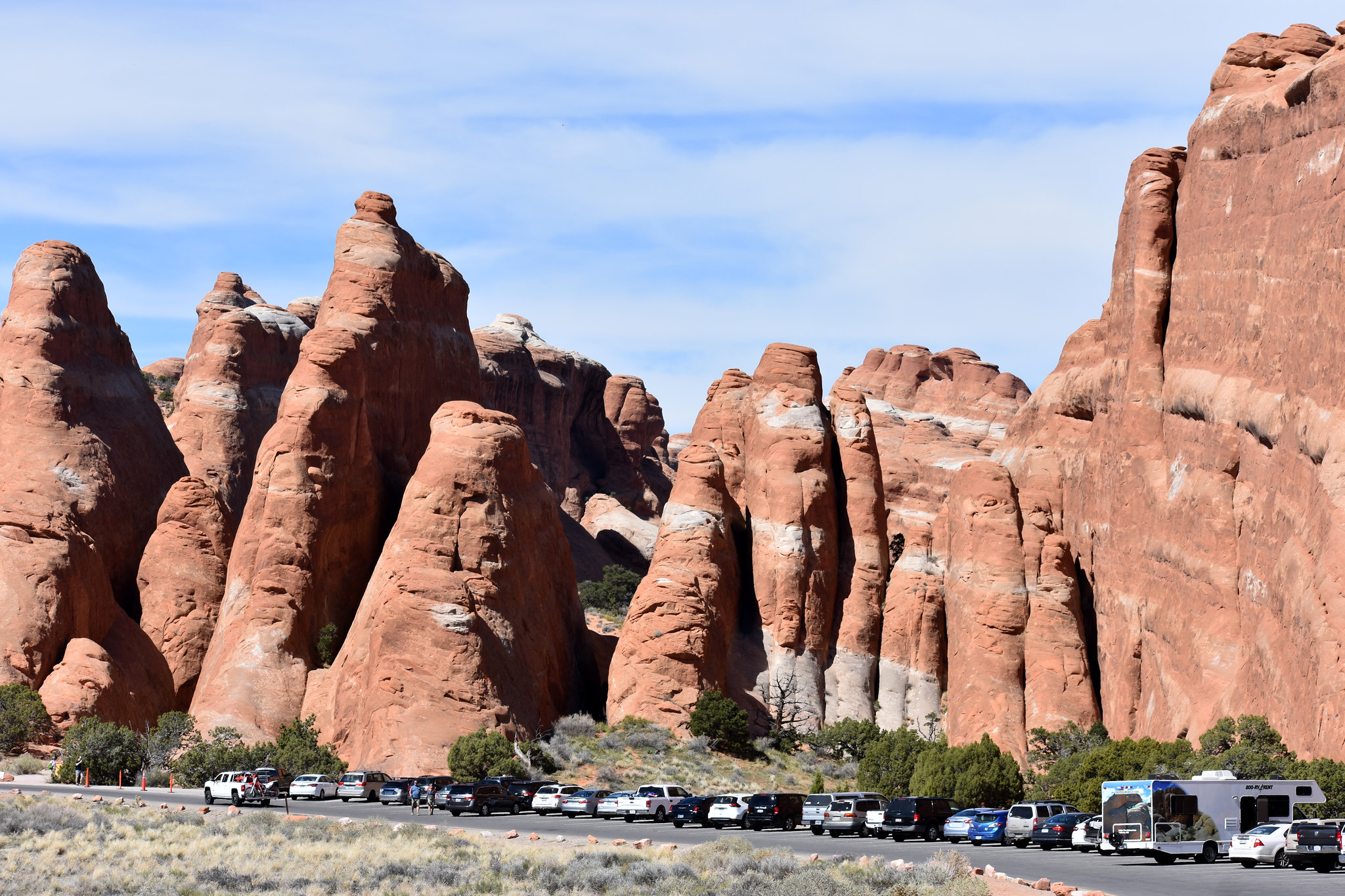 Timed entry officially began at Arches National Park on Sunday.