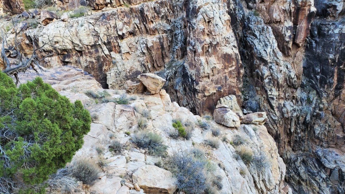 The man fell when his rappel anchor broke loose in Farnsworth Canyon on Saturday.