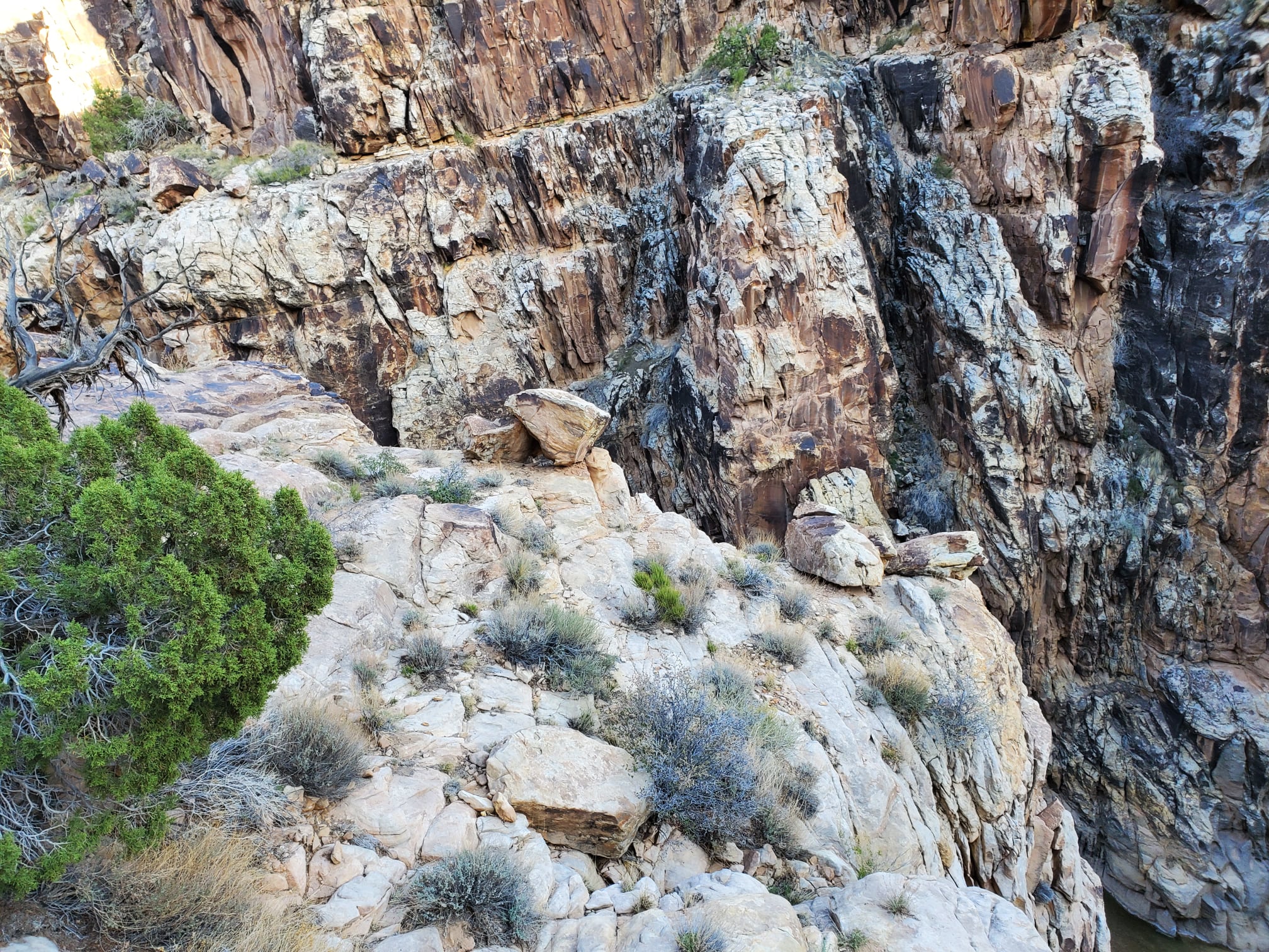 The man fell when his rappel anchor broke loose in Farnsworth Canyon on Saturday.