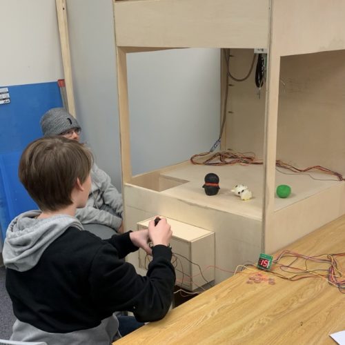 TMJH Claw Machine electronics by students