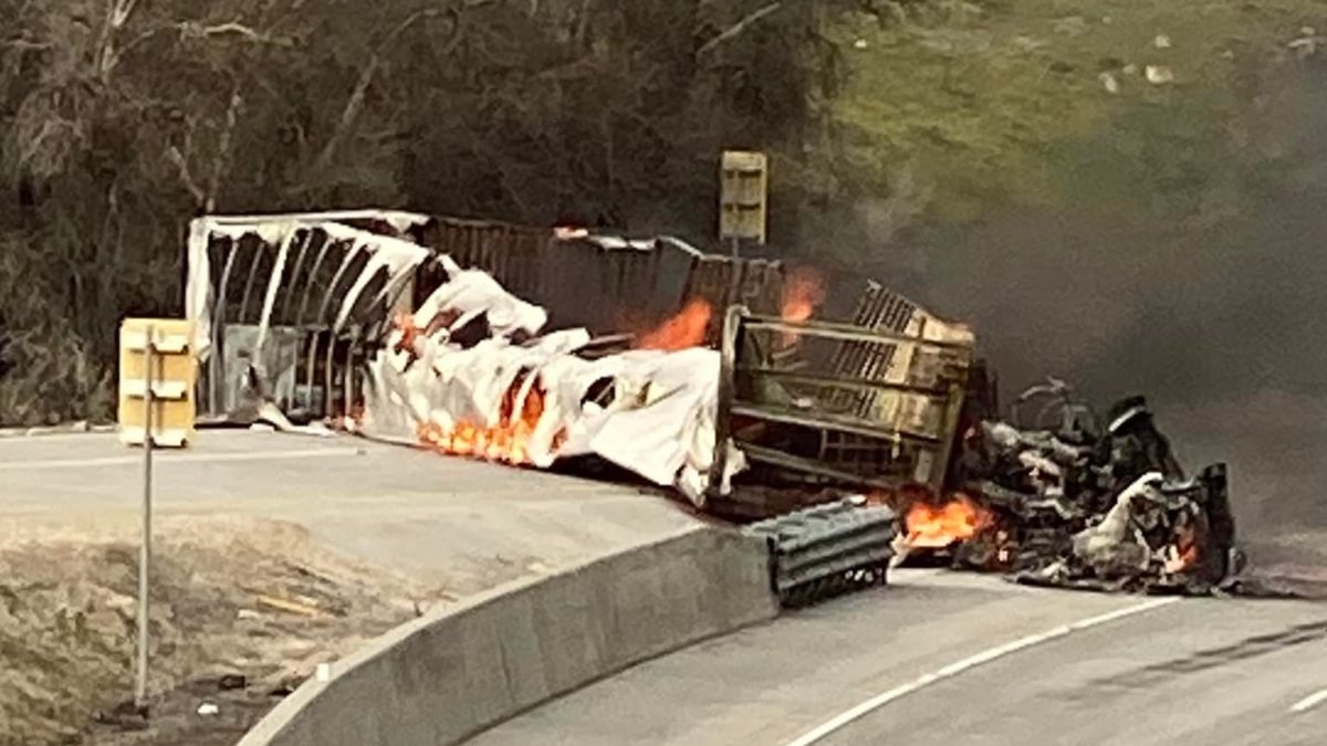 A semi rollover that contained a flammable peroxide forced the shutdown of I-80 in both directions for several hours. The driver is reportedly okay.