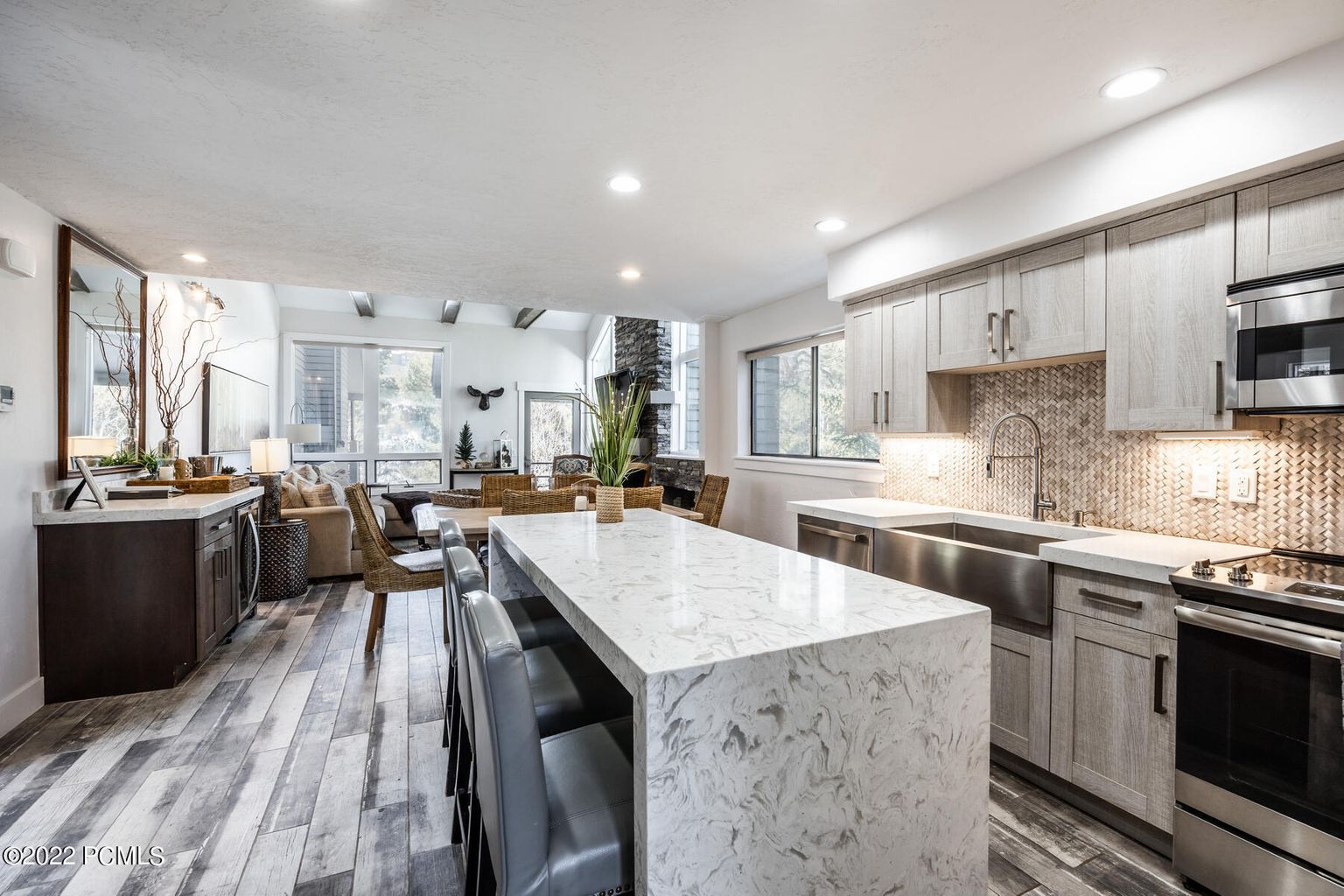 Newly renovated throughout the home, this kitchen has all new upgraded stainless-steel appliances for the home chef.