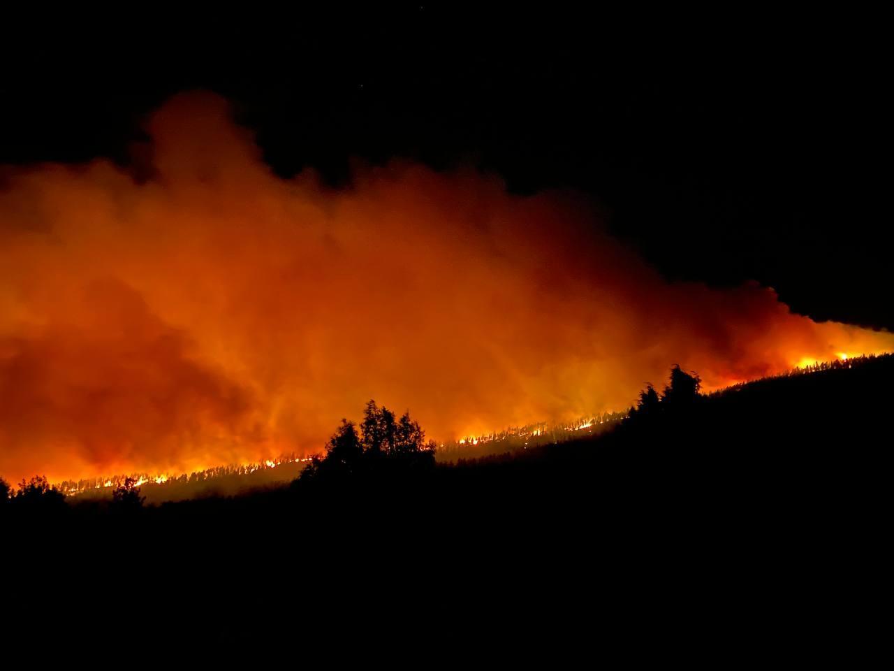 The Calf Canyon Fire in New Mexico on the night of May 8.