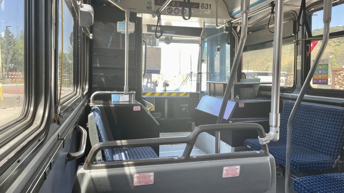 Onboard the High Valley Transit 101.