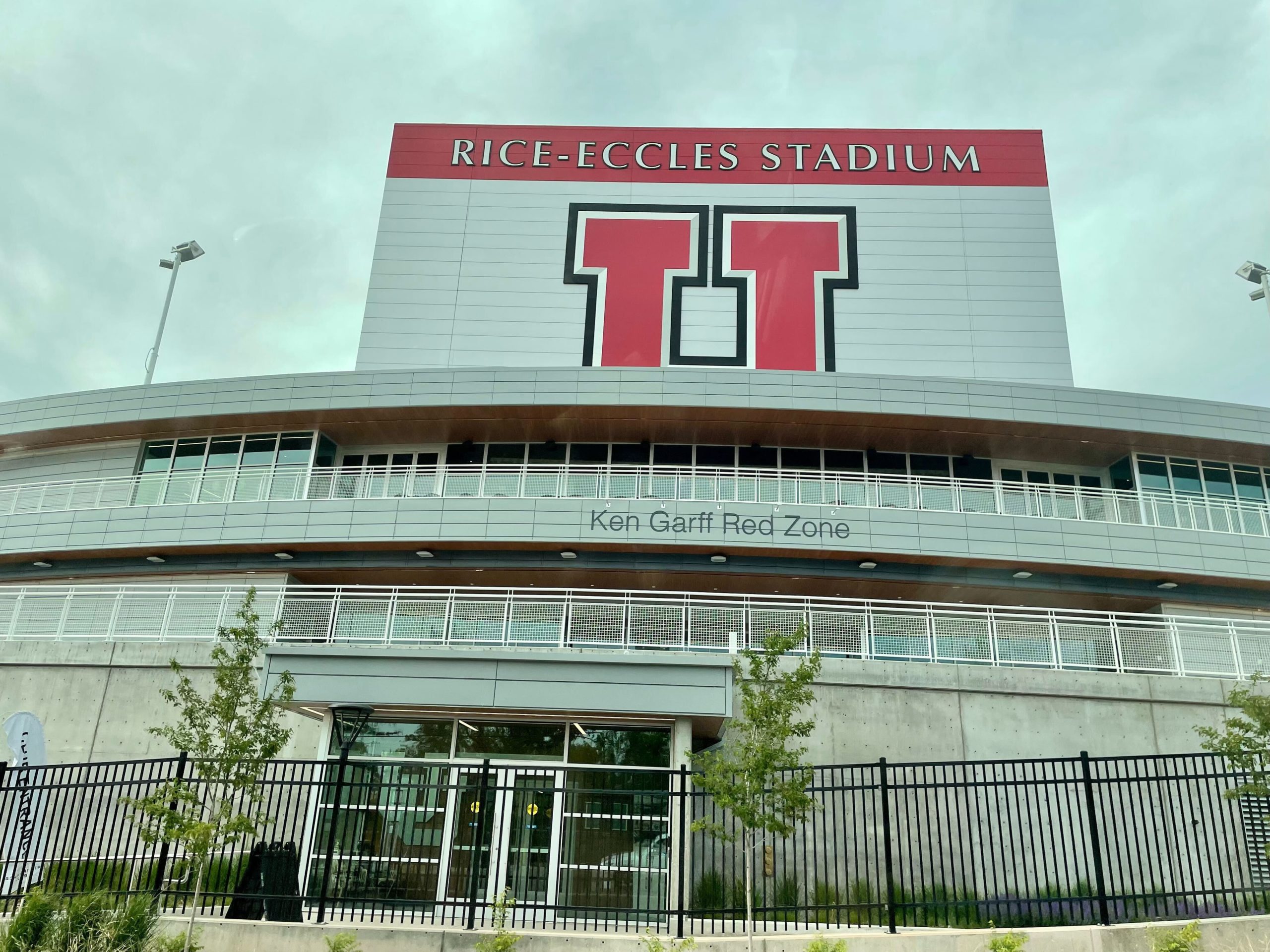 Outside Rice-Eccles Stadium at the University of Utah.