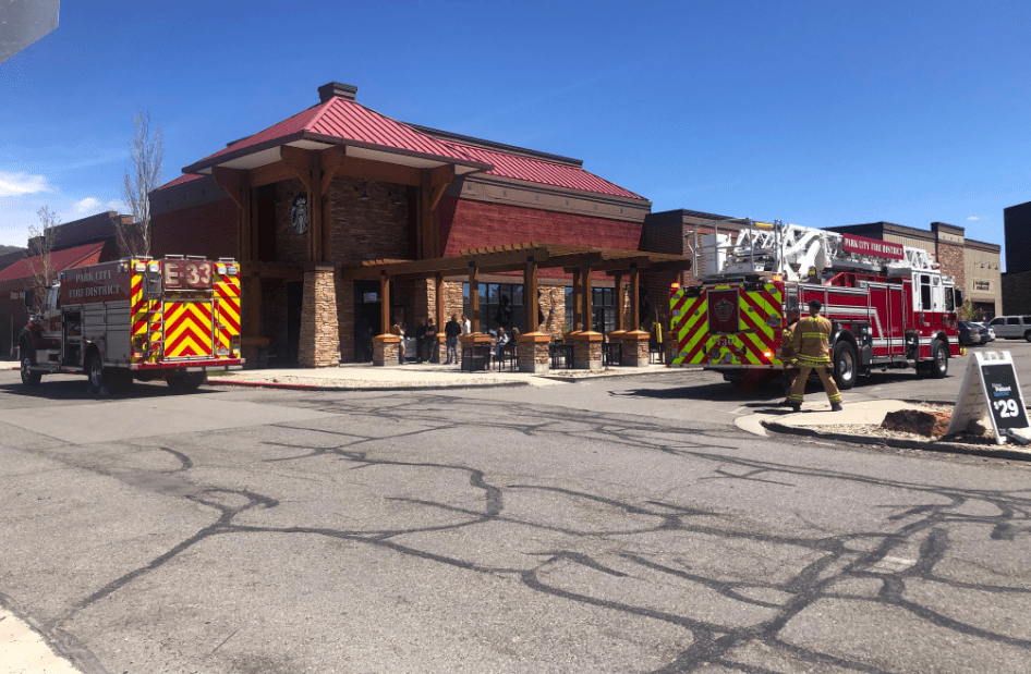 Park City Fire District responds to Kimball Junction Starbucks after reports of smoke on Saturday.