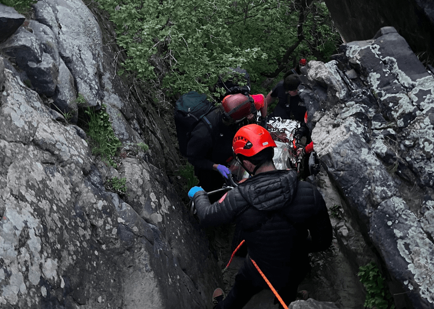 The Salt Lake County Sheriff’s Search and Rescue responded to an incident in Big Cottonwood Canyon after a climber fell more than 20 feet.