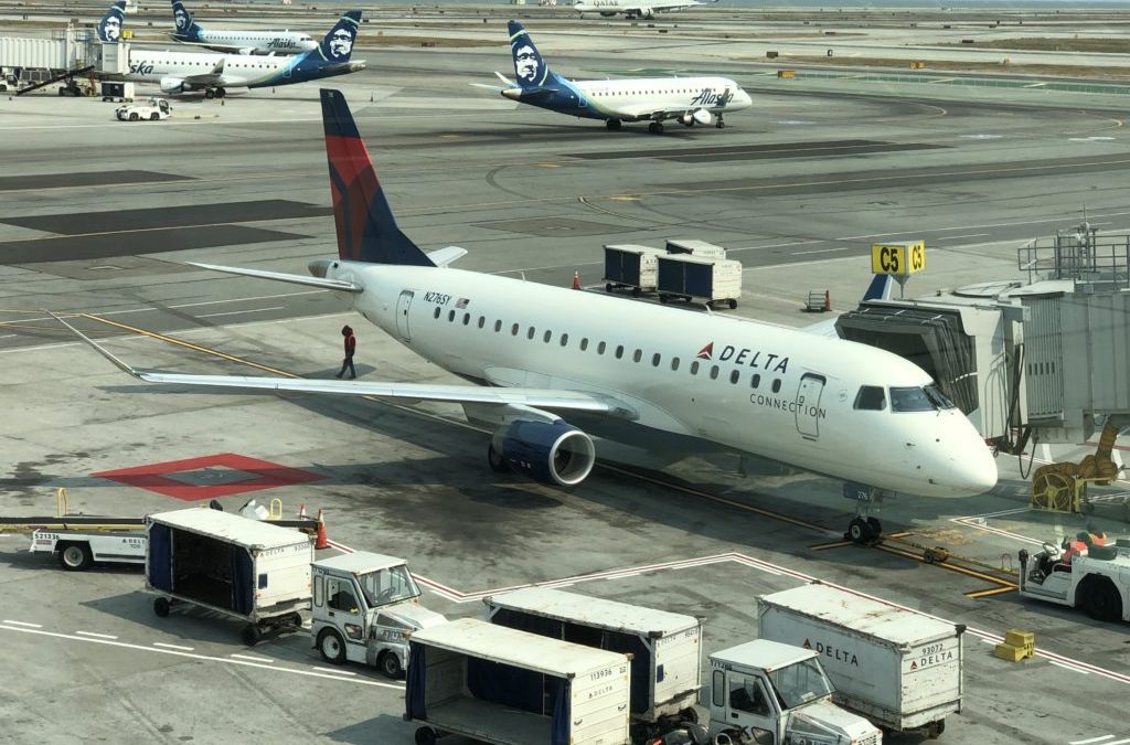 Delta Air Lines suffered the most among U.S. airlines, with more than 250 flights, or 9% of its operations, eliminated on Saturday.