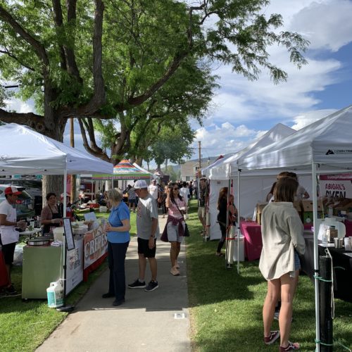 The Heber Market has a variety of vendors selling homemade items, offering public education, and business services.