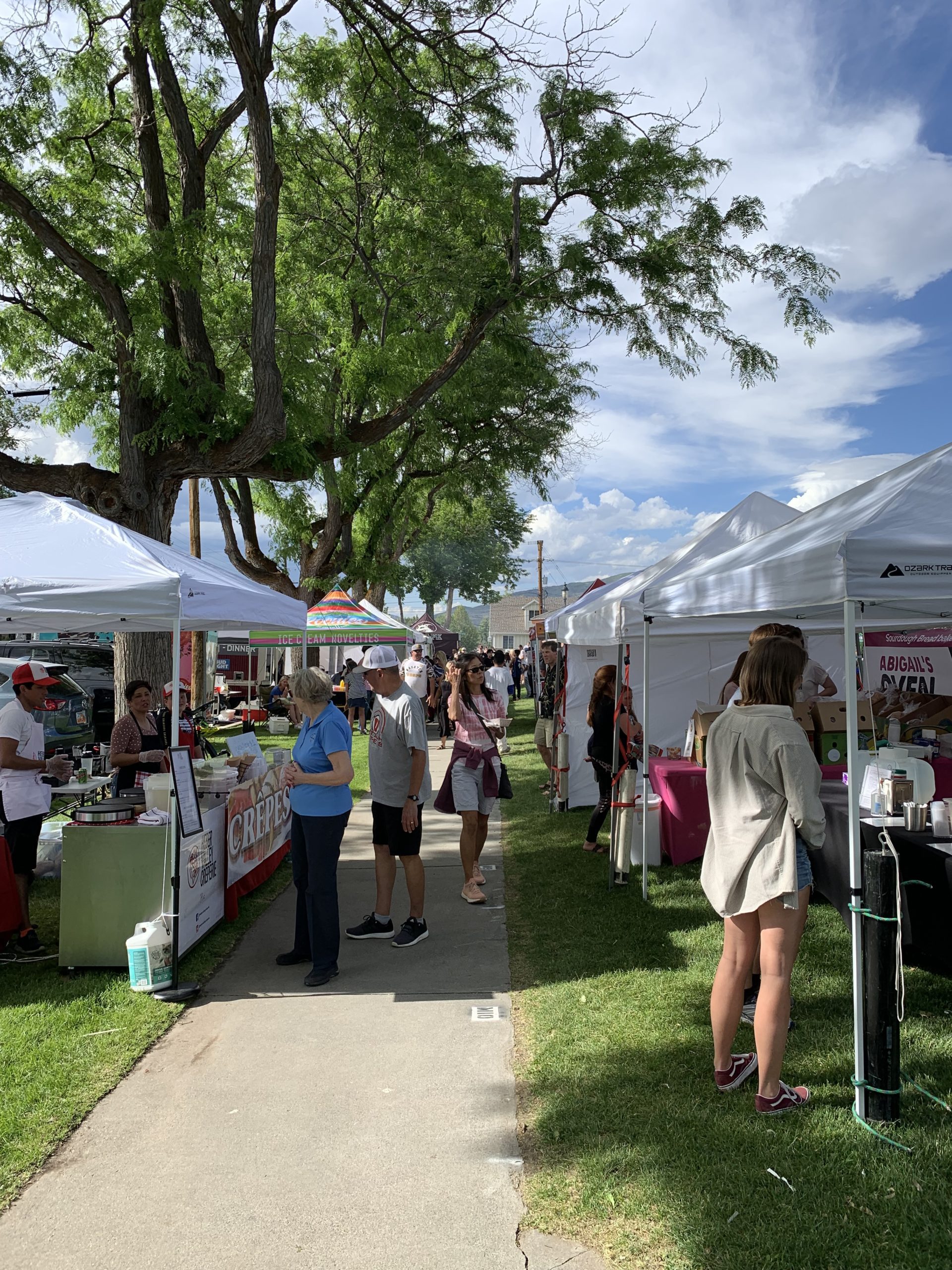 The Heber Market has a variety of vendors selling homemade items, offering public education, and business services.