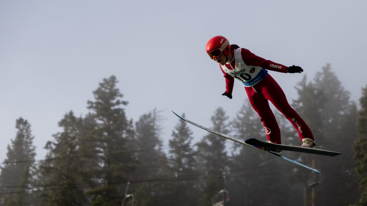 Josie Johnson, pictured here in the Springer Tournee in the USA Ski Jumping's U.S. Ski Jumping Championships.