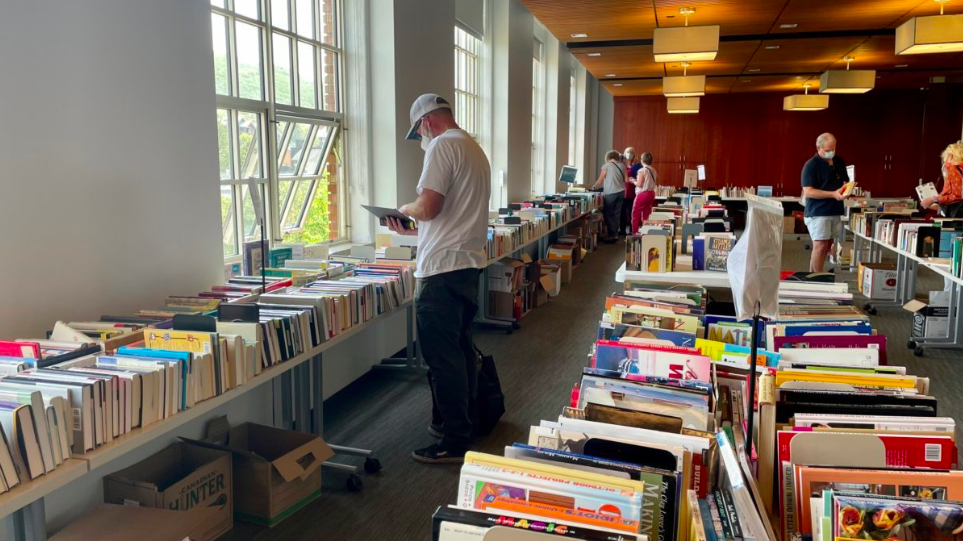 Shopping at the book sale helps the Friends of the Library raise funds to support the Library.