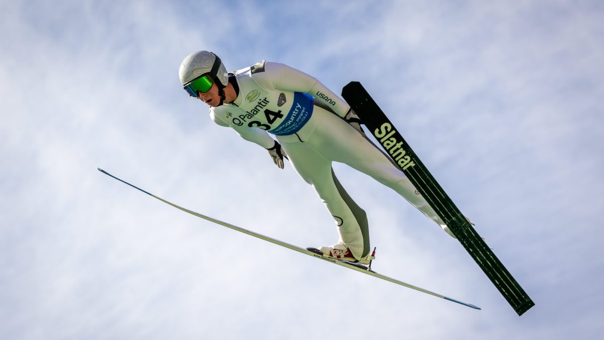 Steven Schumann of the U.S. Ski Jumping Nordic Combined Championships at the Springer Tournament/USA Nordic.