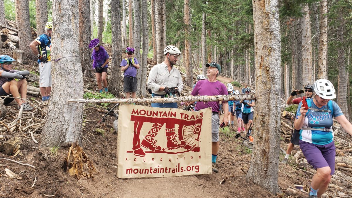 Mountain Trails Foundation reveals new trail in honor of Cyndi Schwandt. Photo: Cheryl Soshnik
