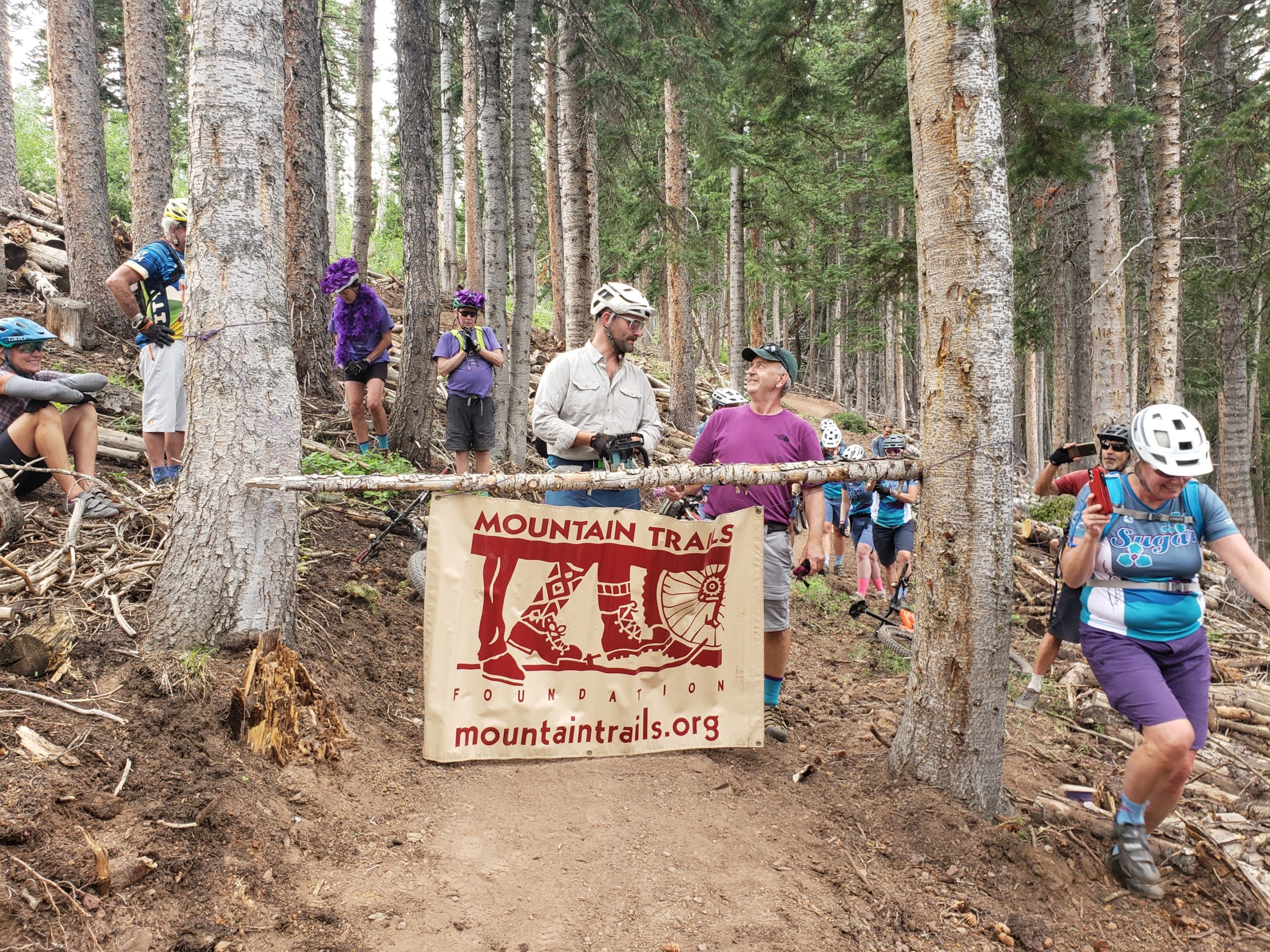 Mountain Trails Foundation reveals new trail in honor of Cyndi Schwandt. Photo: Cheryl Soshnik