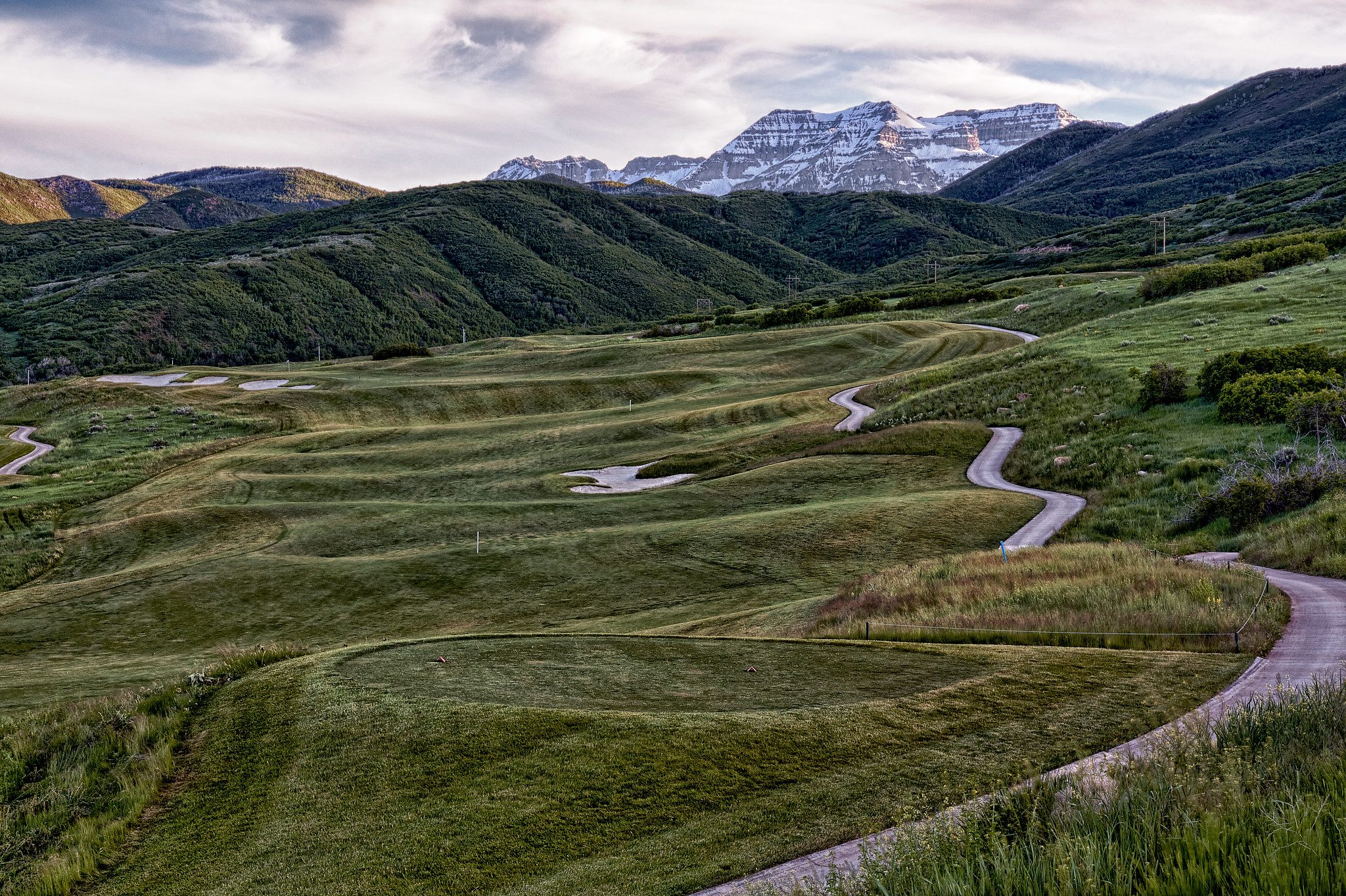 Soldier Hollow Golf Course at the base of Mt. Timpanogas.