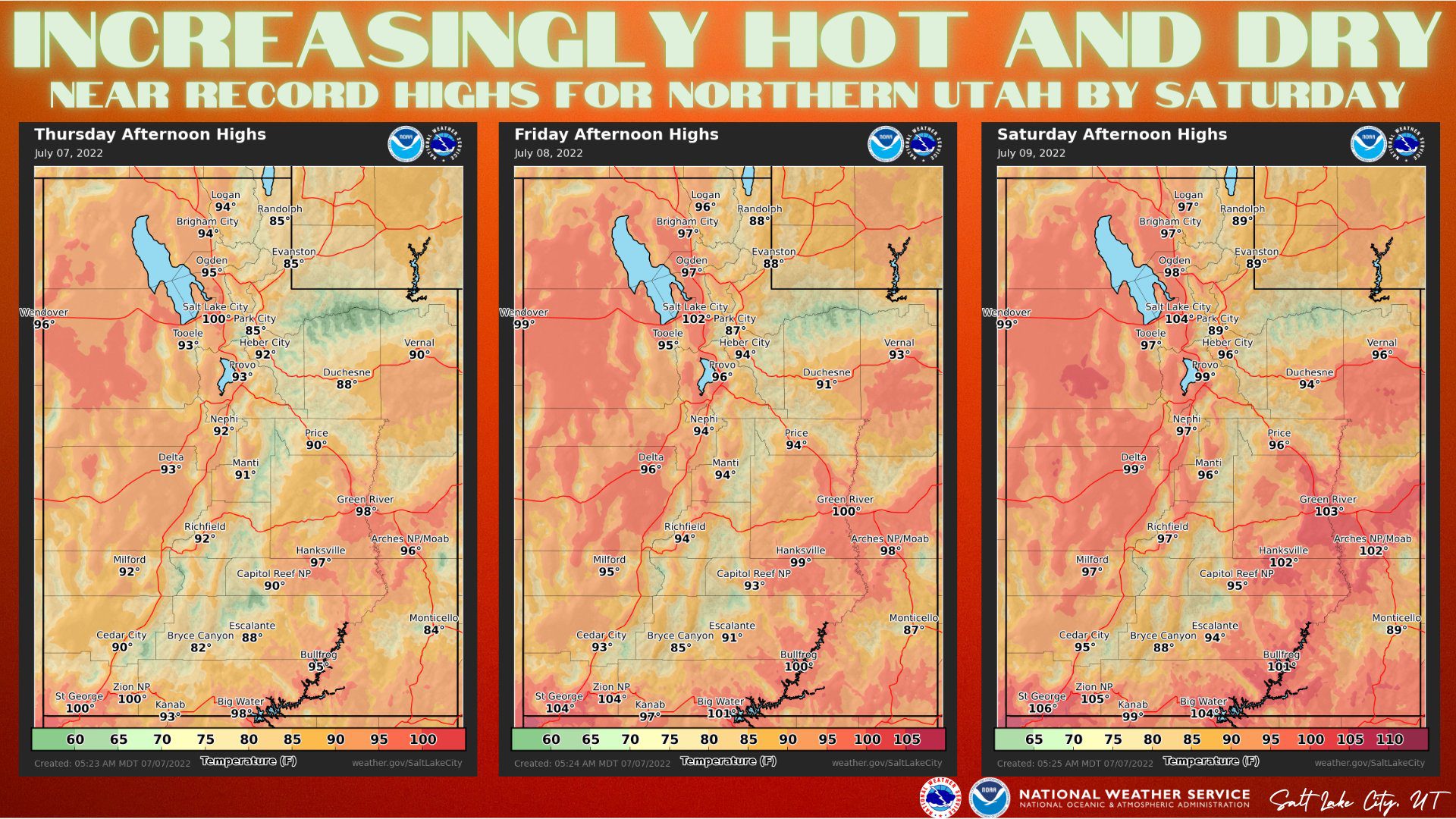 Near record highs for norther Utah by Saturday