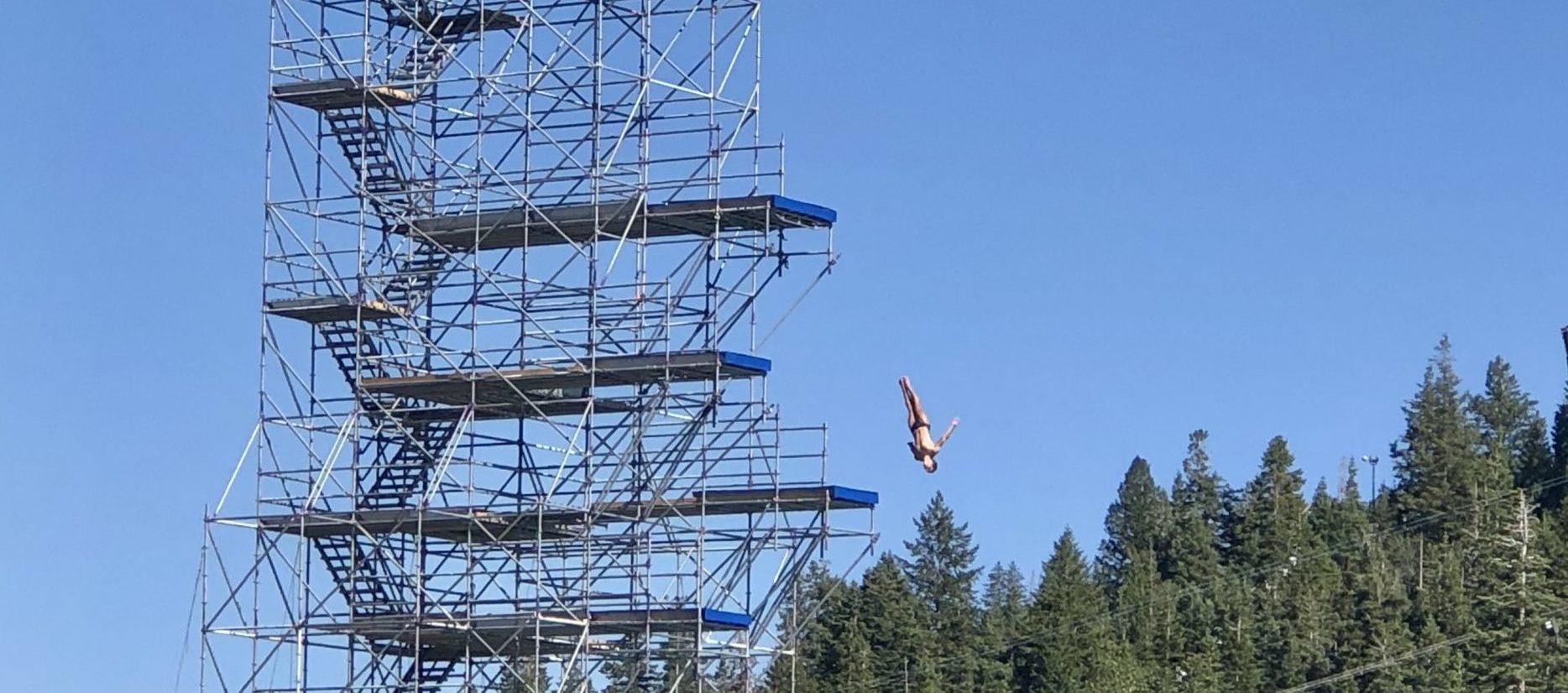 High diver at the Utah Olympic Park.