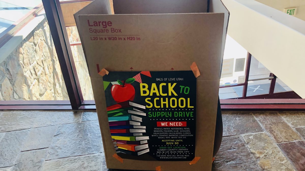 School supplies drive at the Summit County Library.