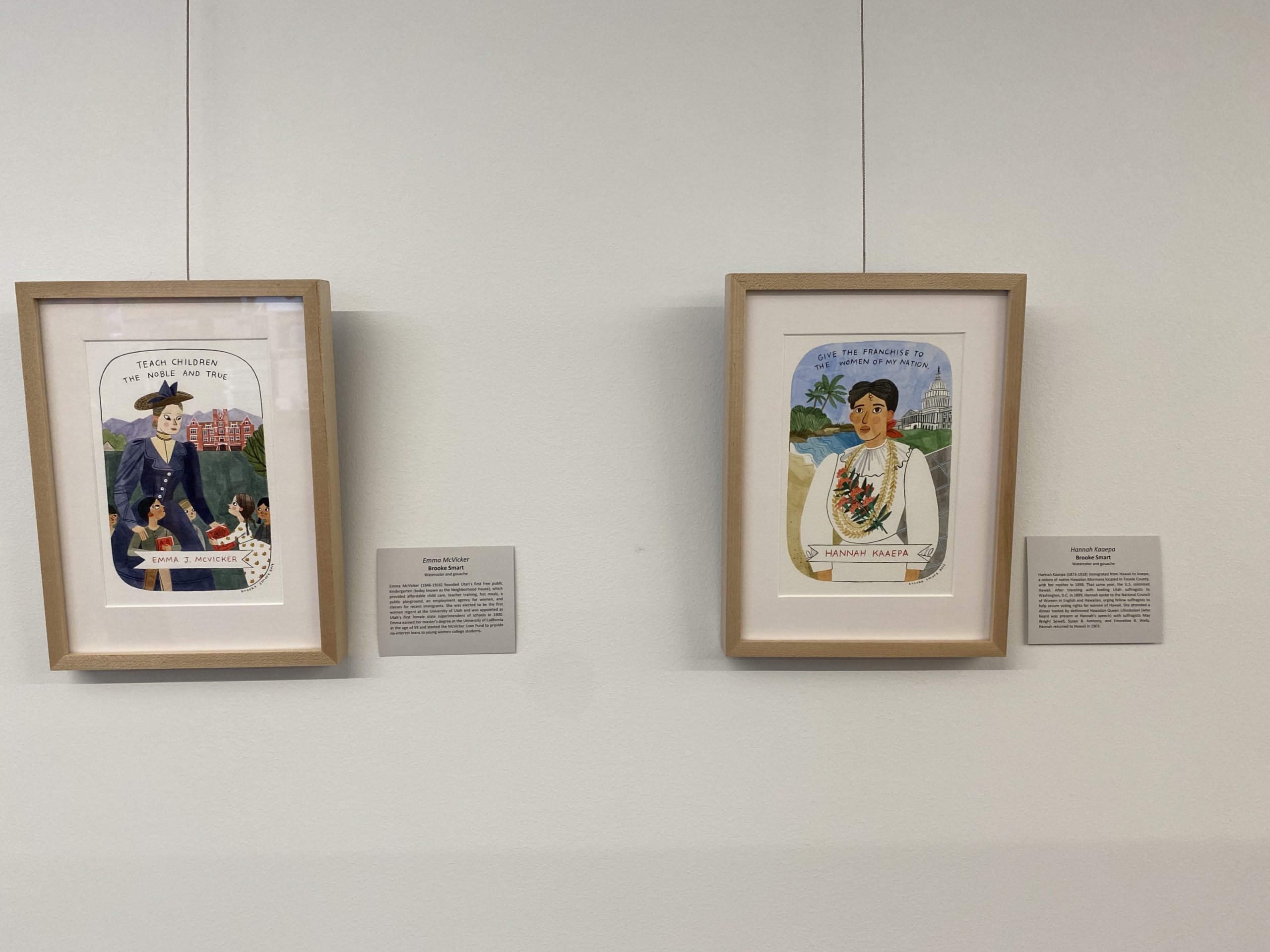 Brooke Smart's art display from 2022 depicting historically influential women.